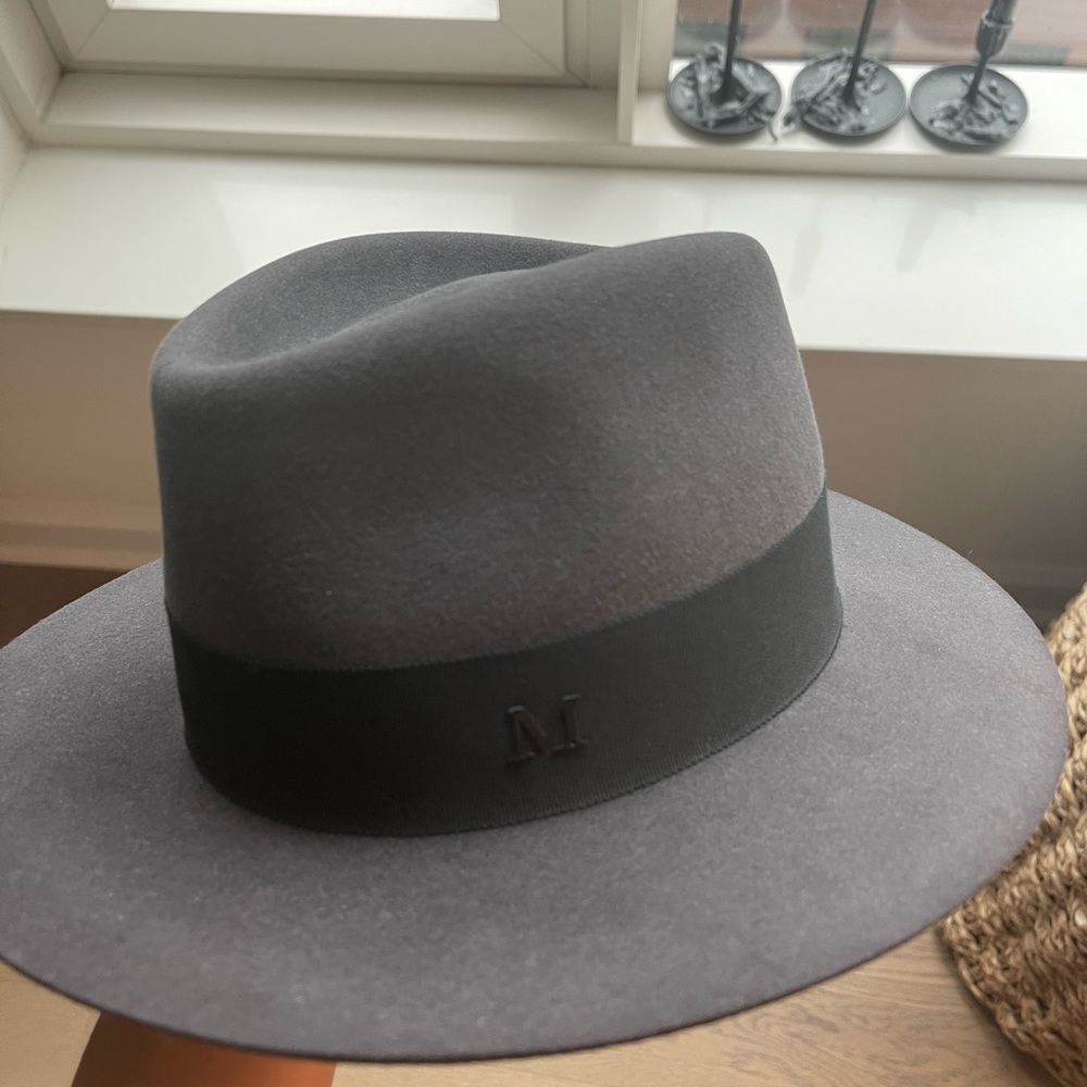 Maison Michel André Charcoal felt trilby hat, waterproof.